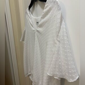 Express Dotted White Top